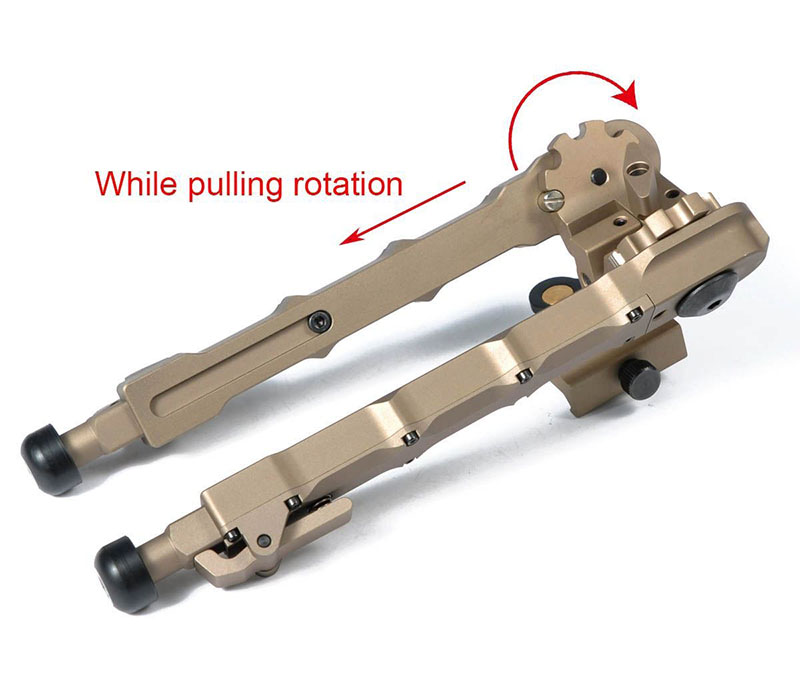 Aluminum SR5 tripod Quick Detach SR-5 QD Bipod 20mm rail Tan